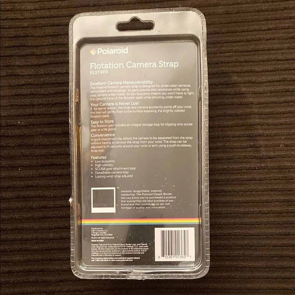 Polaroid Red Flotation Camera Strap - Picture 2 of 4